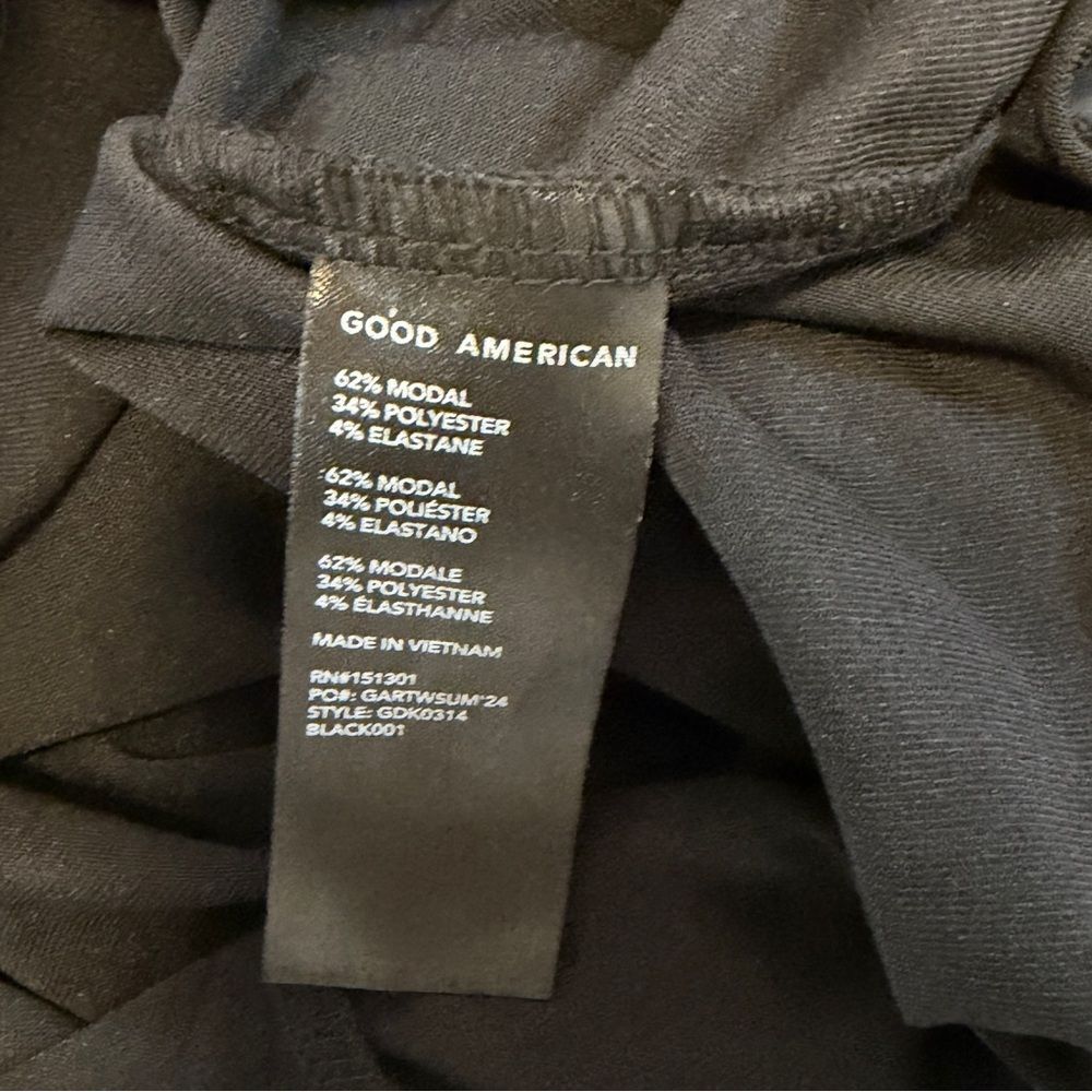 NWT - Good American - Jersey Mock Neck Wrap Tie-Waist Dress - Women's XS - Picture 9 of 9
